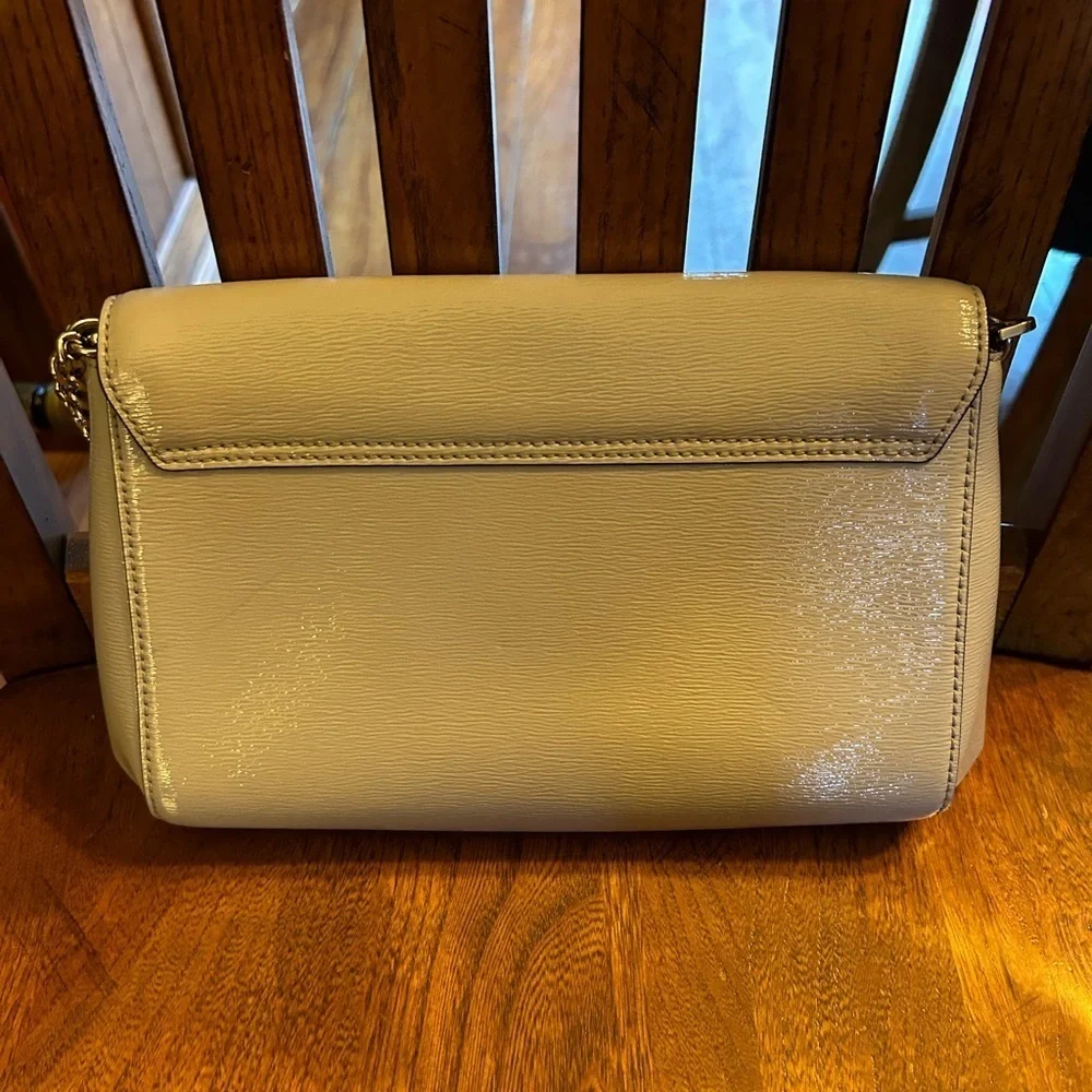 Kate Spade Gray Shoulder Bag Purse Chained Strap